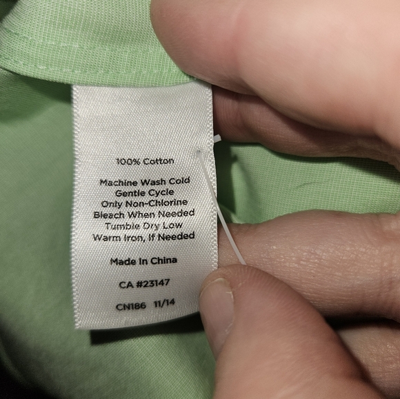 Talbots Womans Light Green Sleeveless Blouse Size 16 - Picture 12 of 12